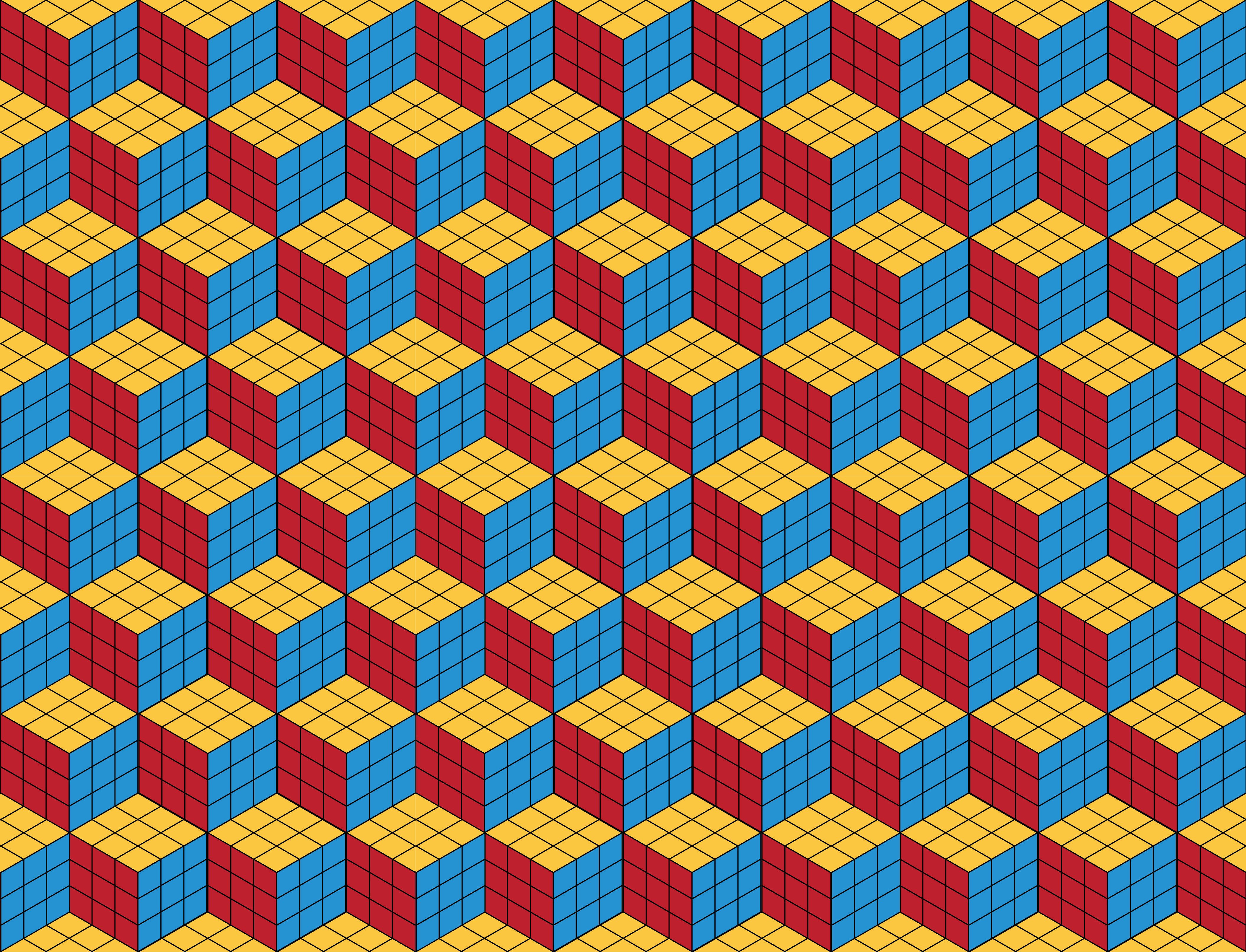 Tappeto vinile giochi modello di puzzle cubico - TenStickers