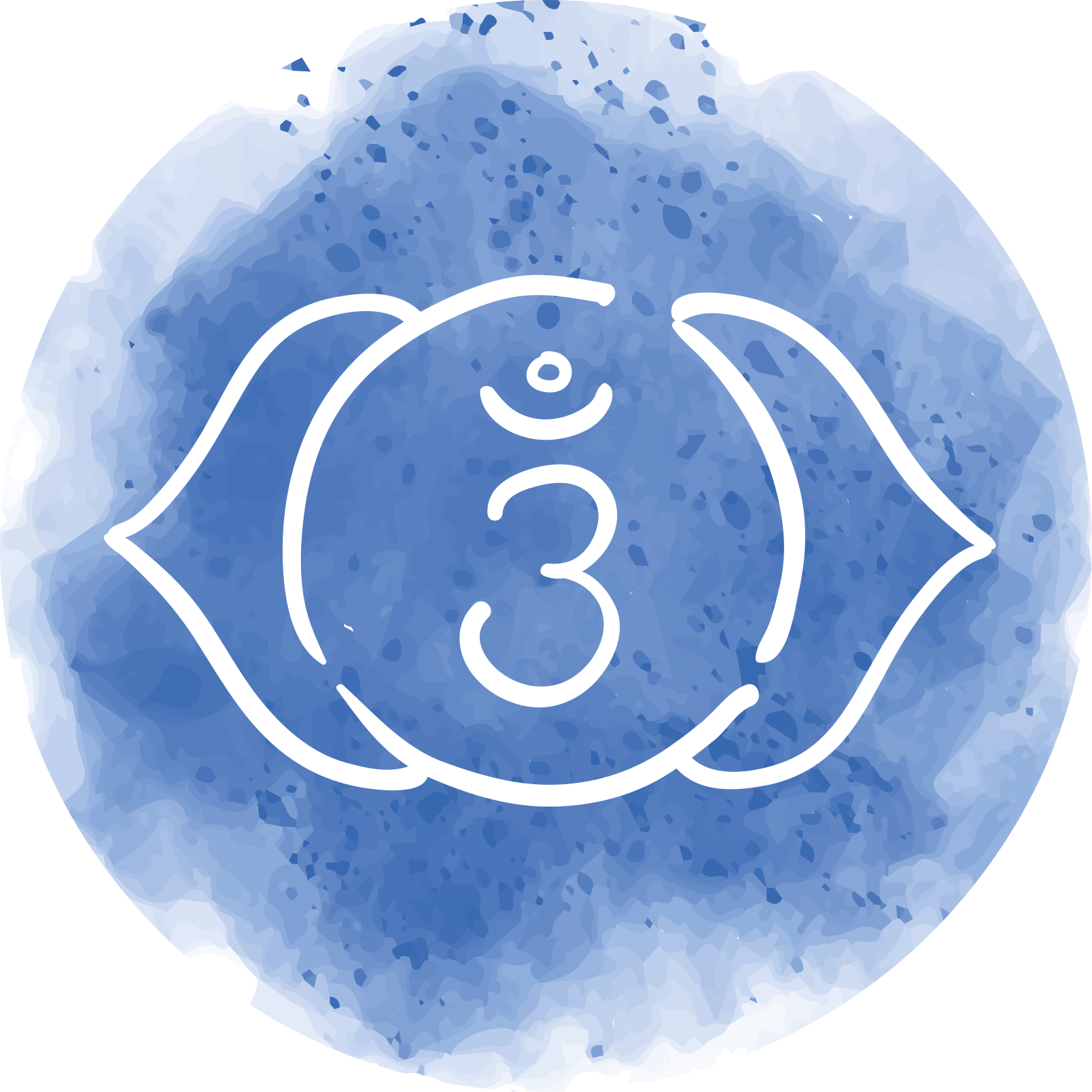 Tappeto vinile Mandala simbolo blu calmante - TenStickers