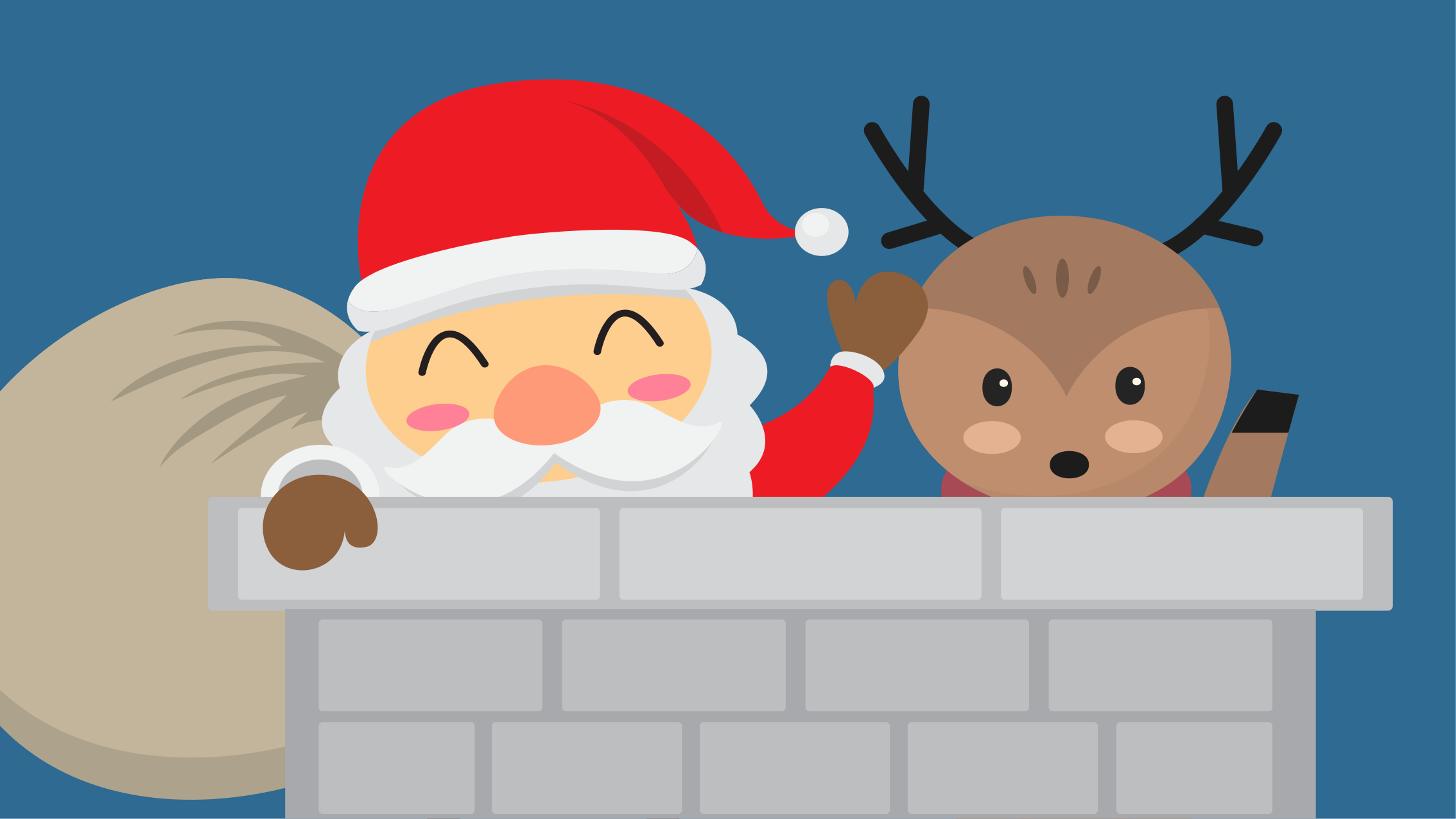 Tappeto vinile natale scena di babbo natale allegra - TenStickers