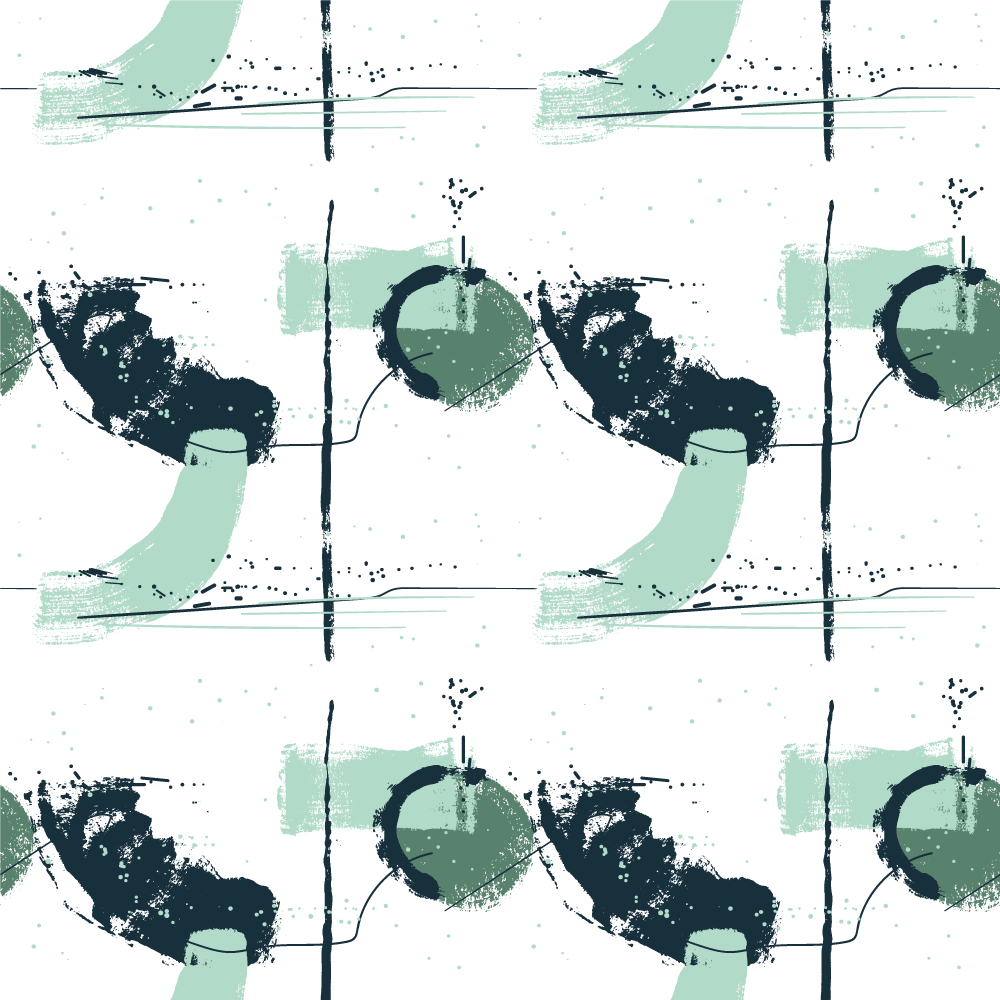 Tappeto vinile minimalista pennellate verdi astratte - TenStickers