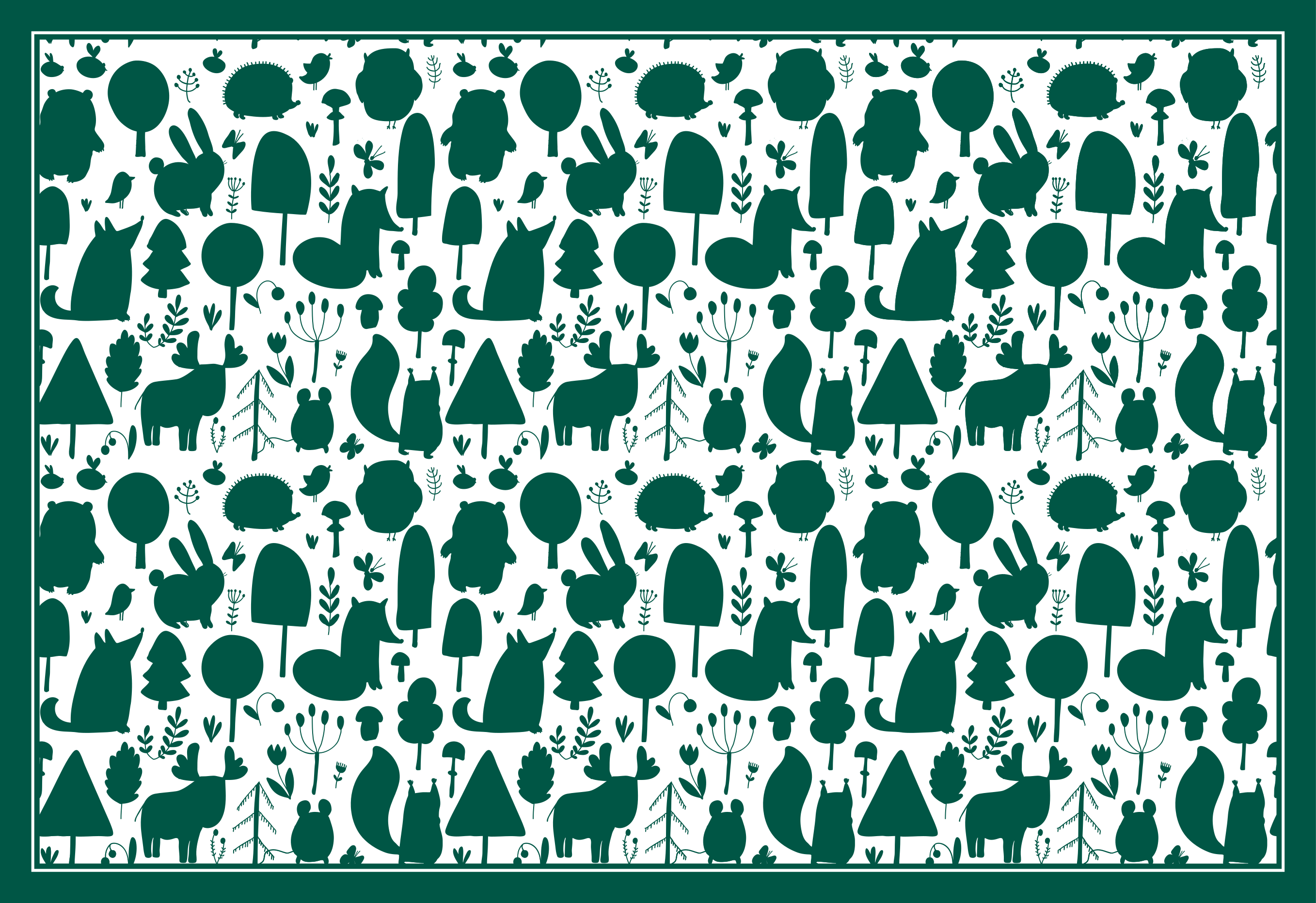 Tappeto vinile natura silhouette della natura - TenStickers