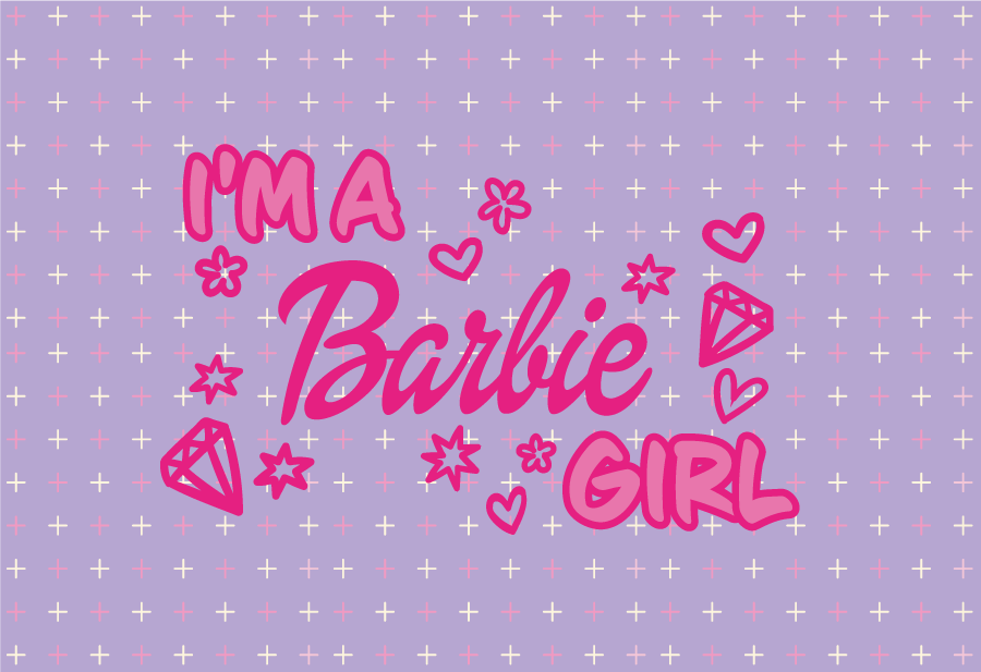 Tappeto in pvc con "I'm a barbie girl" - TenStickers
