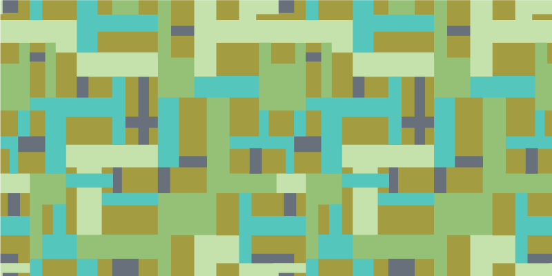 Tappeto vinile geometrico segmenti di colore verde - TenStickers