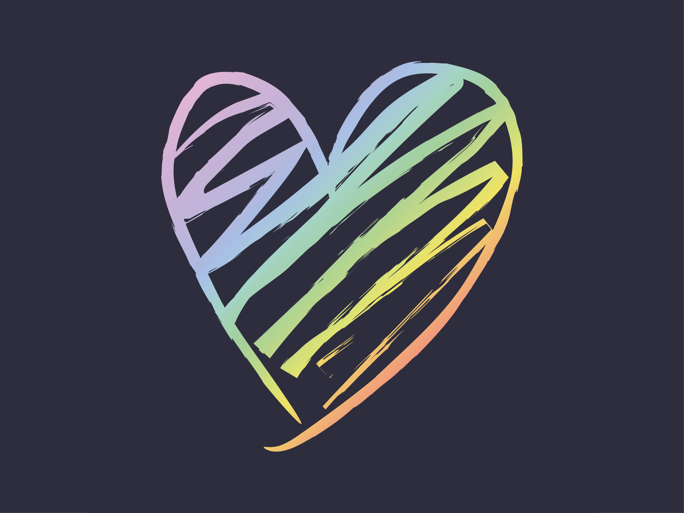 Tappeto vinile per ragazzi cuore arcobaleno - TenStickers