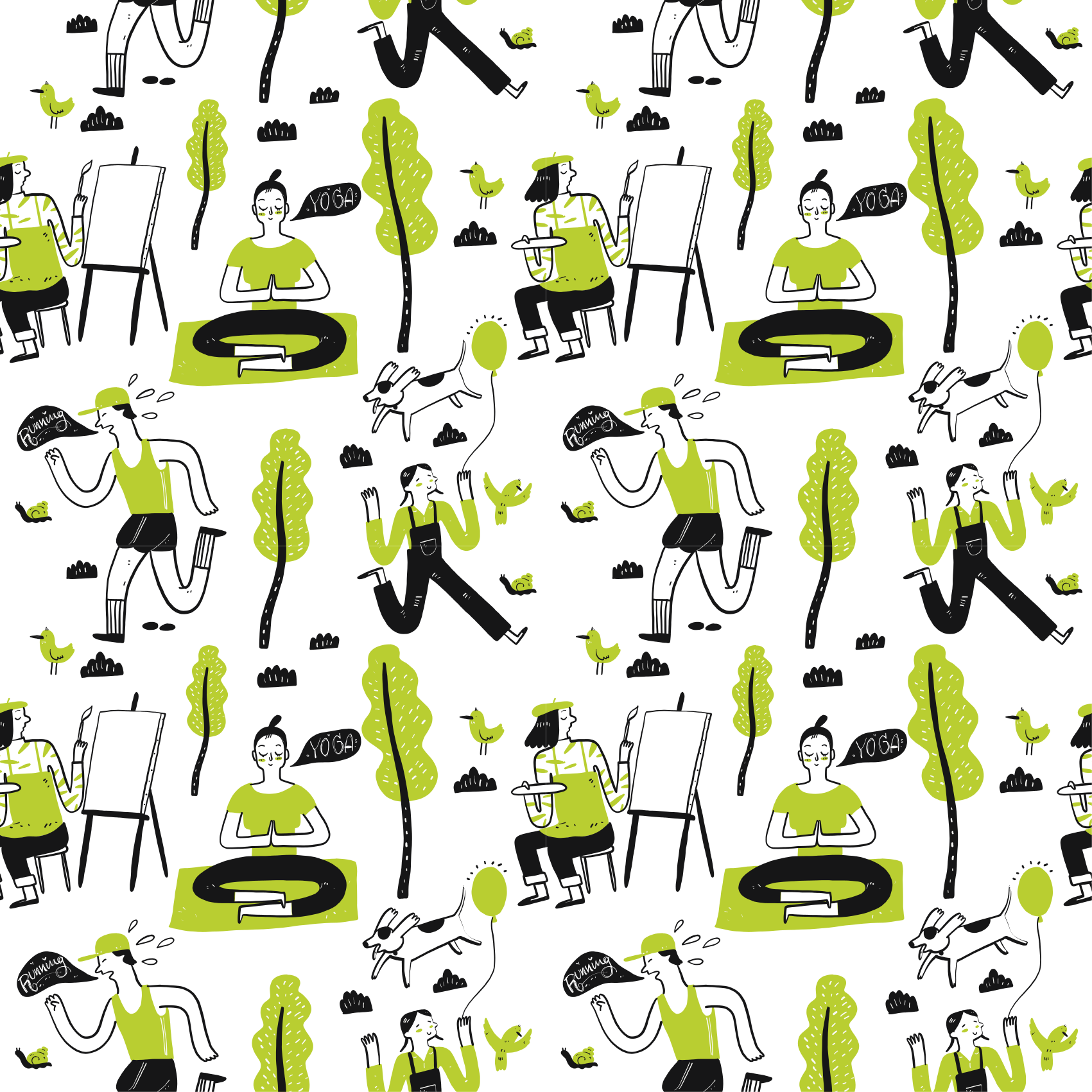 Tappeto vinile motivi scene urbane giocose - TenStickers