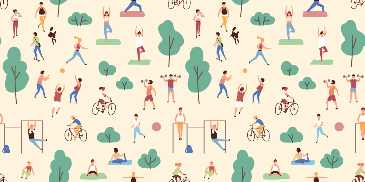 Tappeto vinile per bambini scene di gioco attive - TenStickers