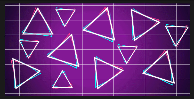 Tappeto vinile geometrico motivo triangoli vibranti - TenStickers