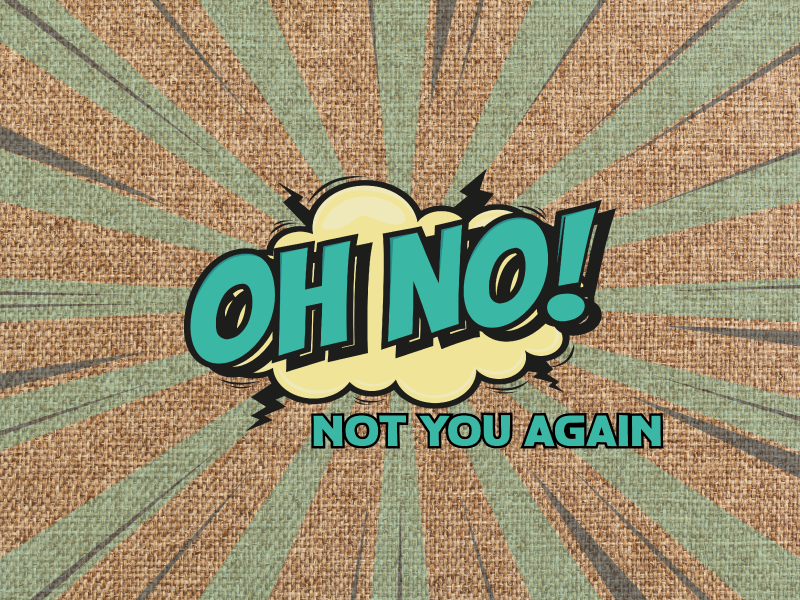 Tappeto vinile frase oh no di nuovo - TenStickers