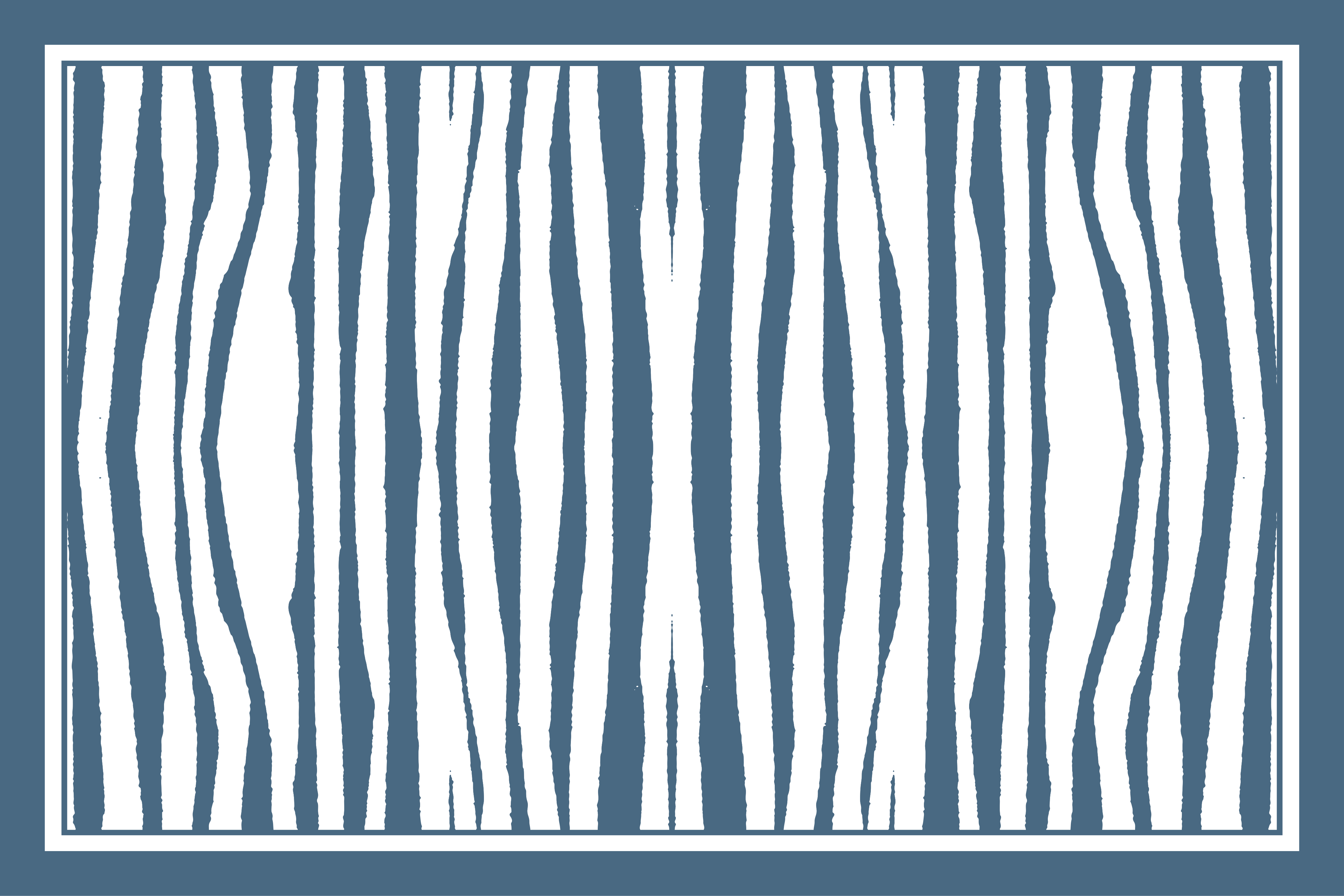 Tappeto vinile stampa animale strisce di zebra blu - TenStickers