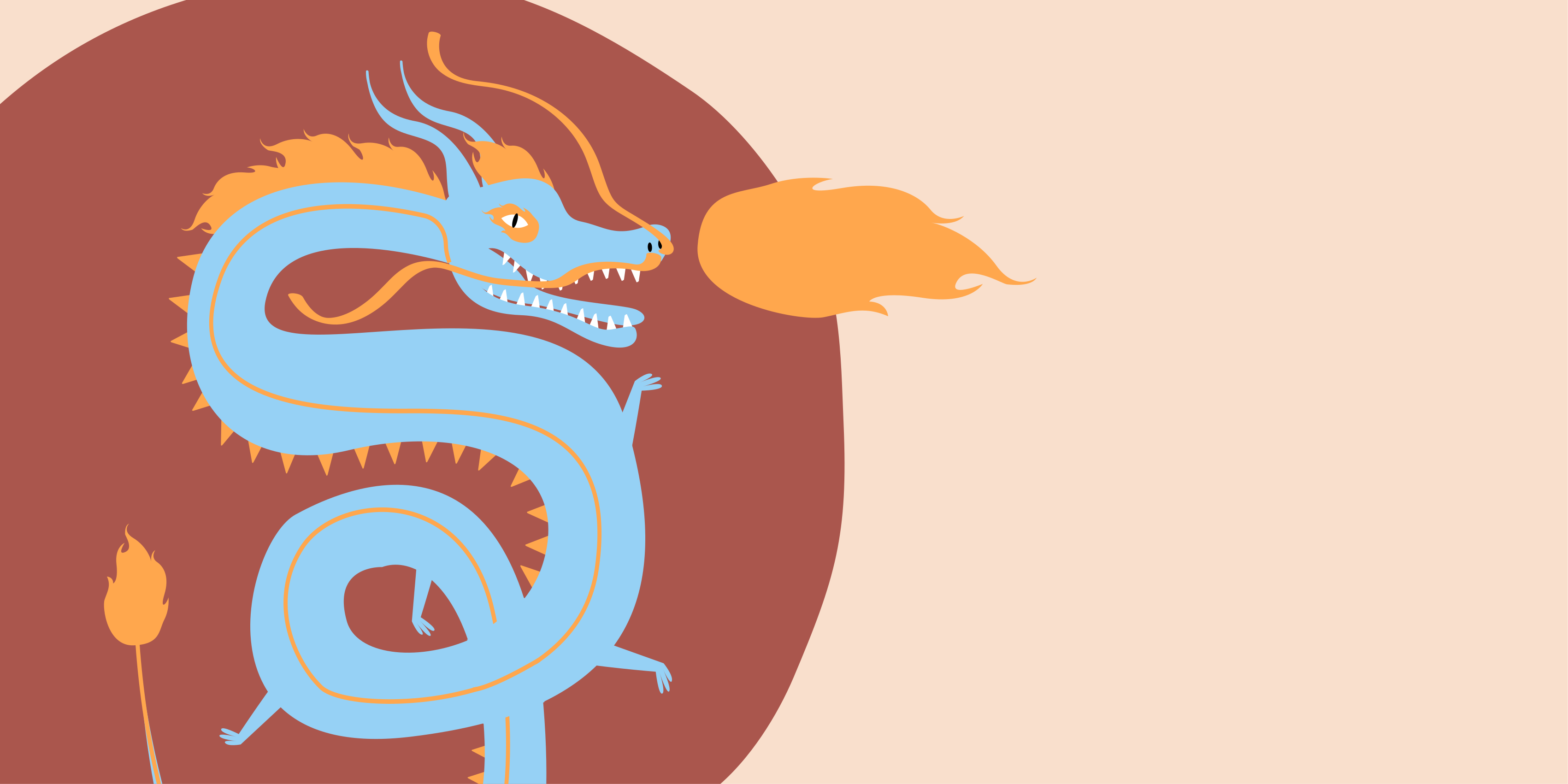 Tappeto vinile etnico spirito del drago - TenStickers