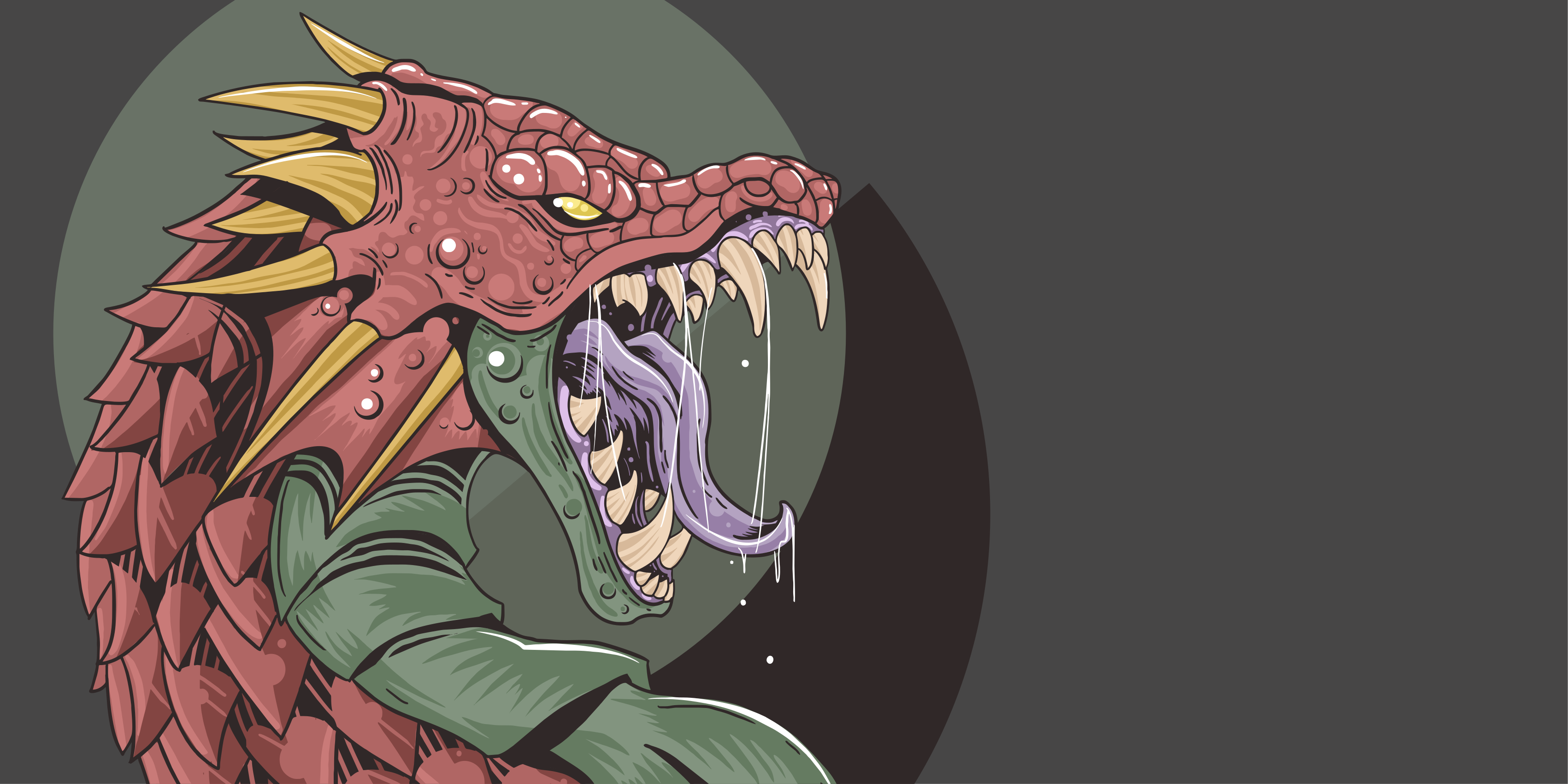 Tappeto vinile per ragazzi illustrazione testa di drago - TenStickers