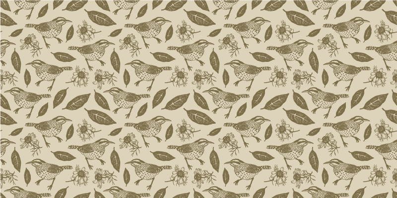 Tappeto vinile natura grazioso motivo di uccello - TenStickers