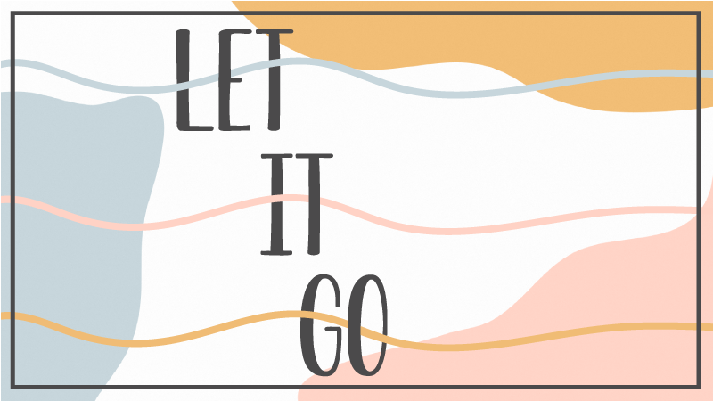 Tappeto vinile frase lasciarlo andare - TenStickers