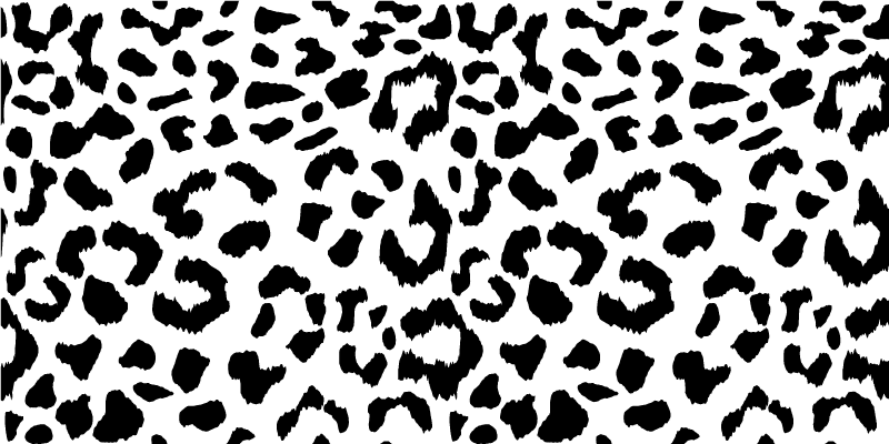 Tappeto vinile stampa animale motivo leopardo nero - TenStickers