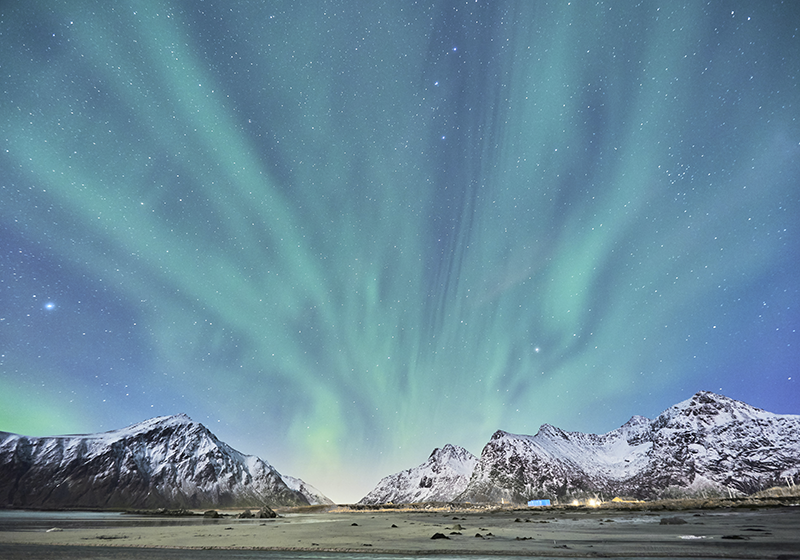 Tappeto vinile natura bellezza dell'aurora boreale - TenStickers