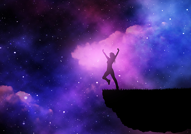 Tappetto vinile stelle viaggio cosmico - TenStickers