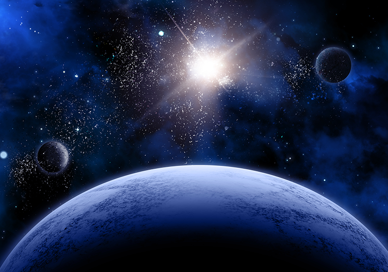 Tappeto vinile per bambini scena stellata cosmica - TenStickers