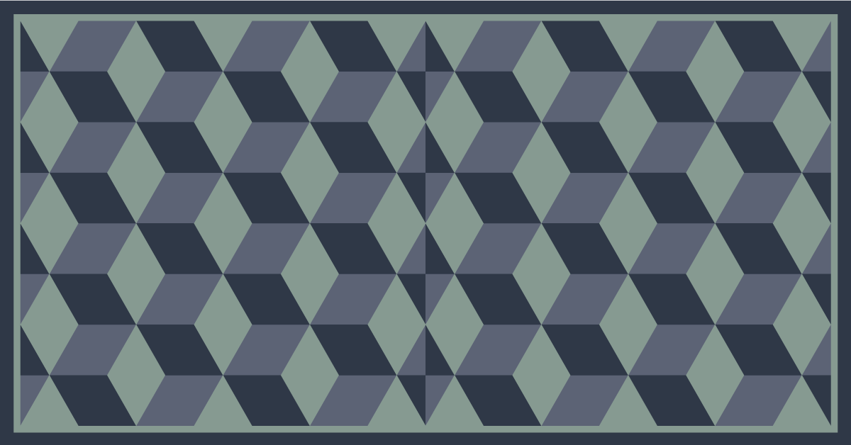 Tappeto vinile geometrico gioco di motivi cubici - TenStickers