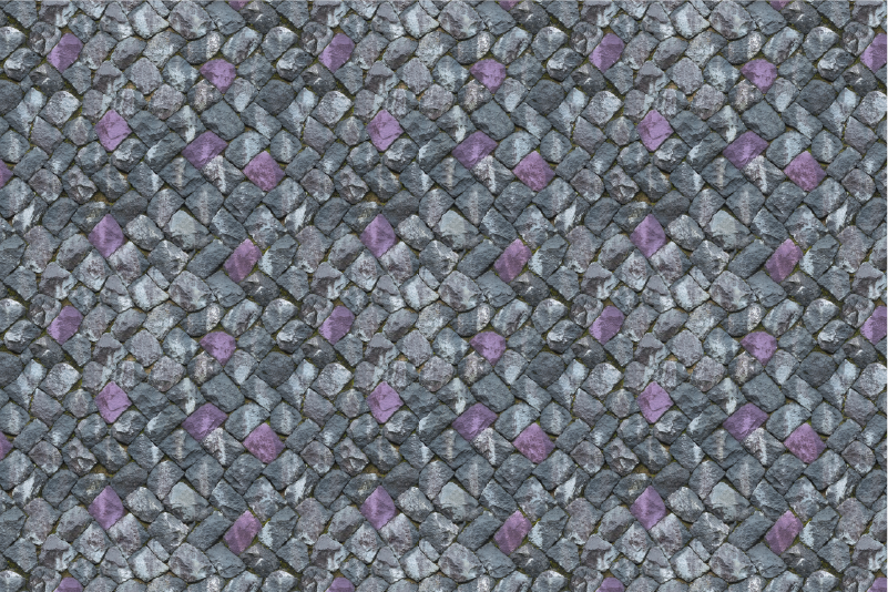 Tappeto vinile effetto pietra marciapiede pavimentato grigio - TenStickers