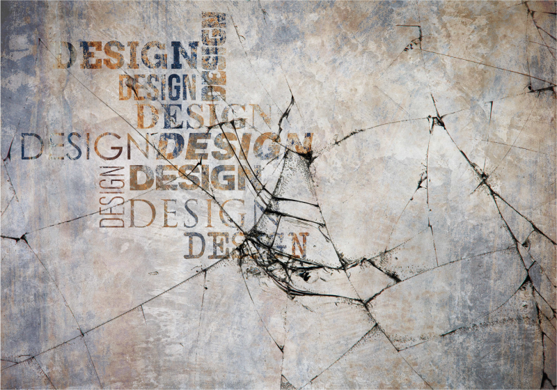 Tappeto in vinile pietre cracked Stone Typography - TenStickers