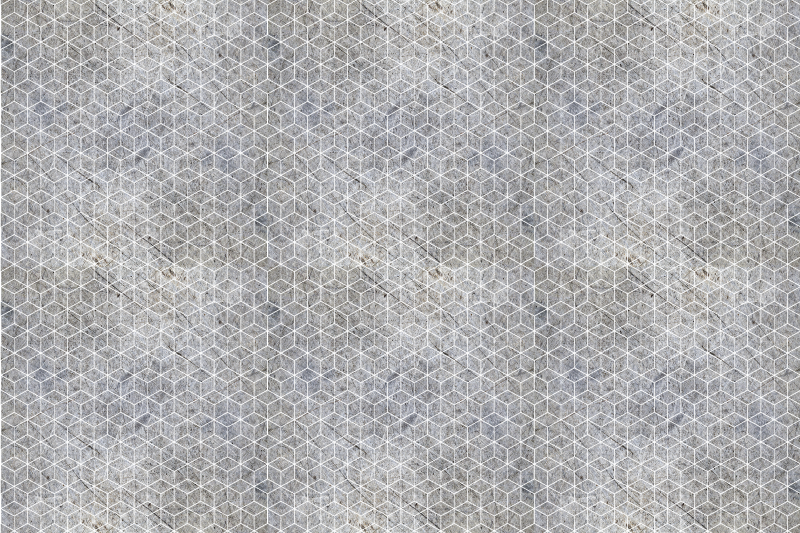 Tappeto vinile effetto pietra con motivo geometrico - TenStickers