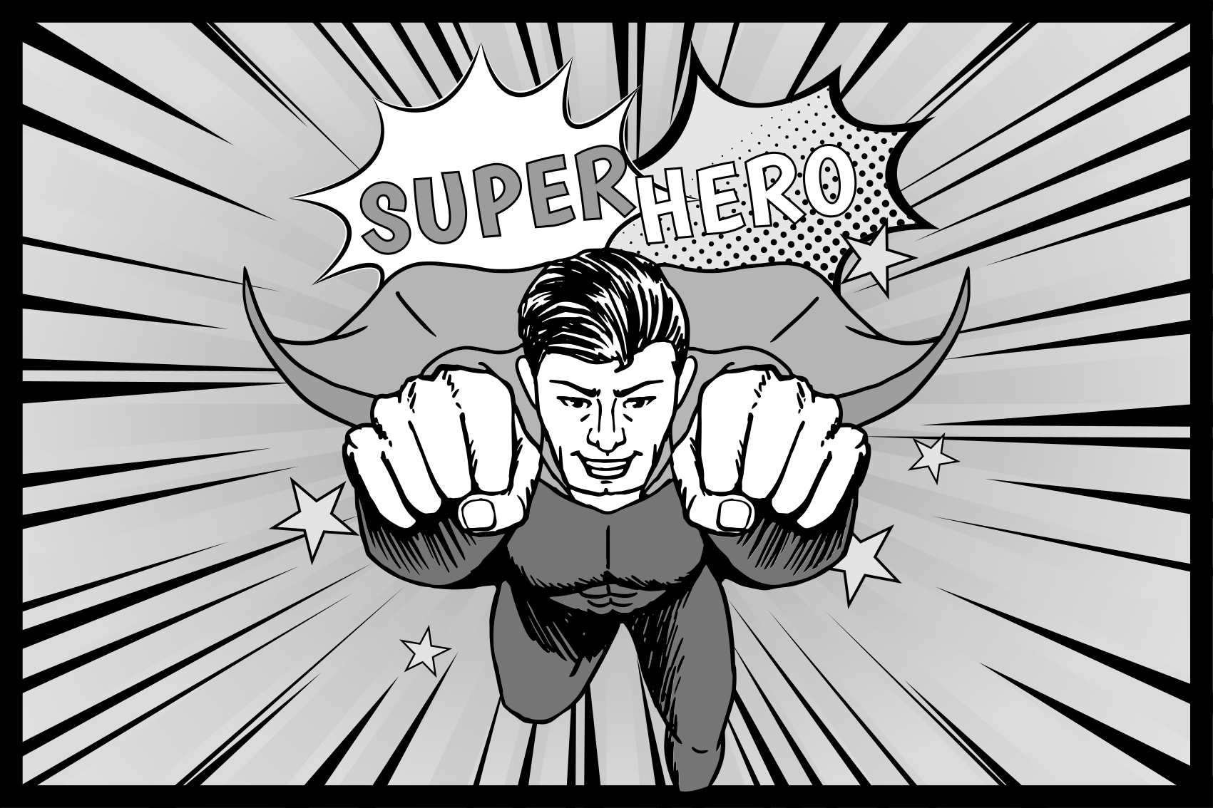 Tappeto vinile per bambini grafica dinamica del supereroe - TenStickers