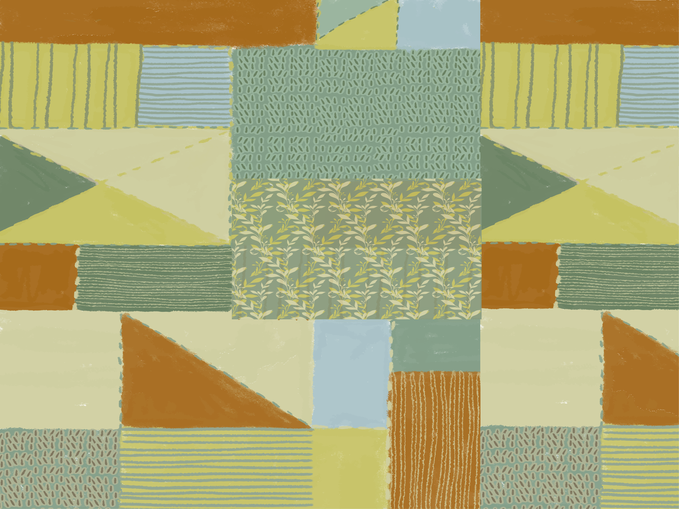 Tappeto vinile geometrico arazzo patchwork geometrico - TenStickers