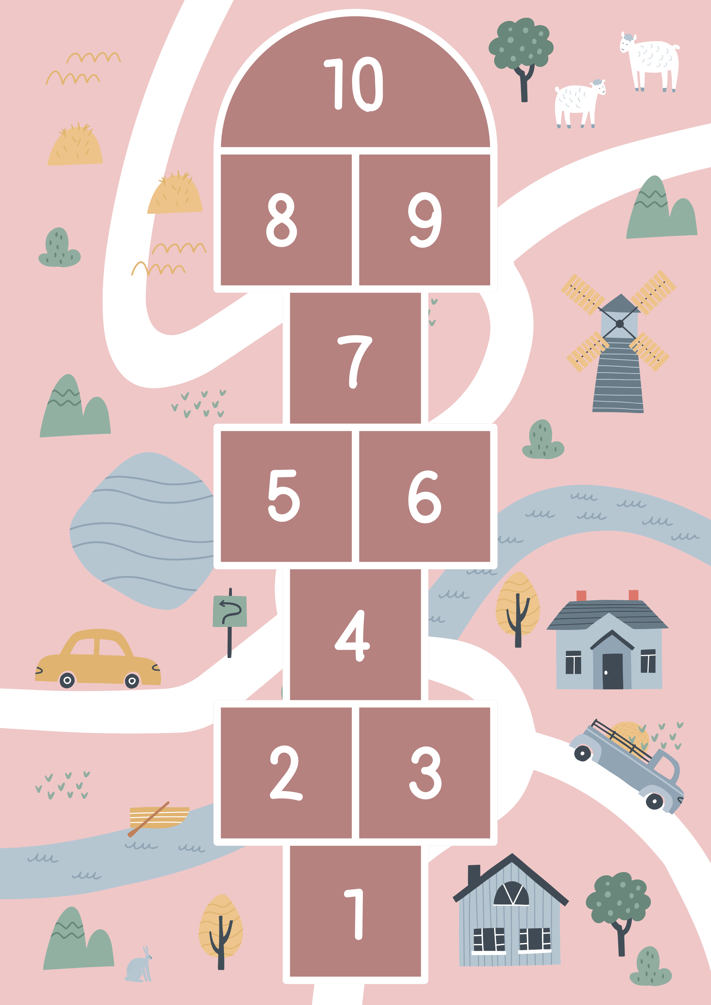 Tappeto vinile giochi campana giocosa per bambini - TenStickers