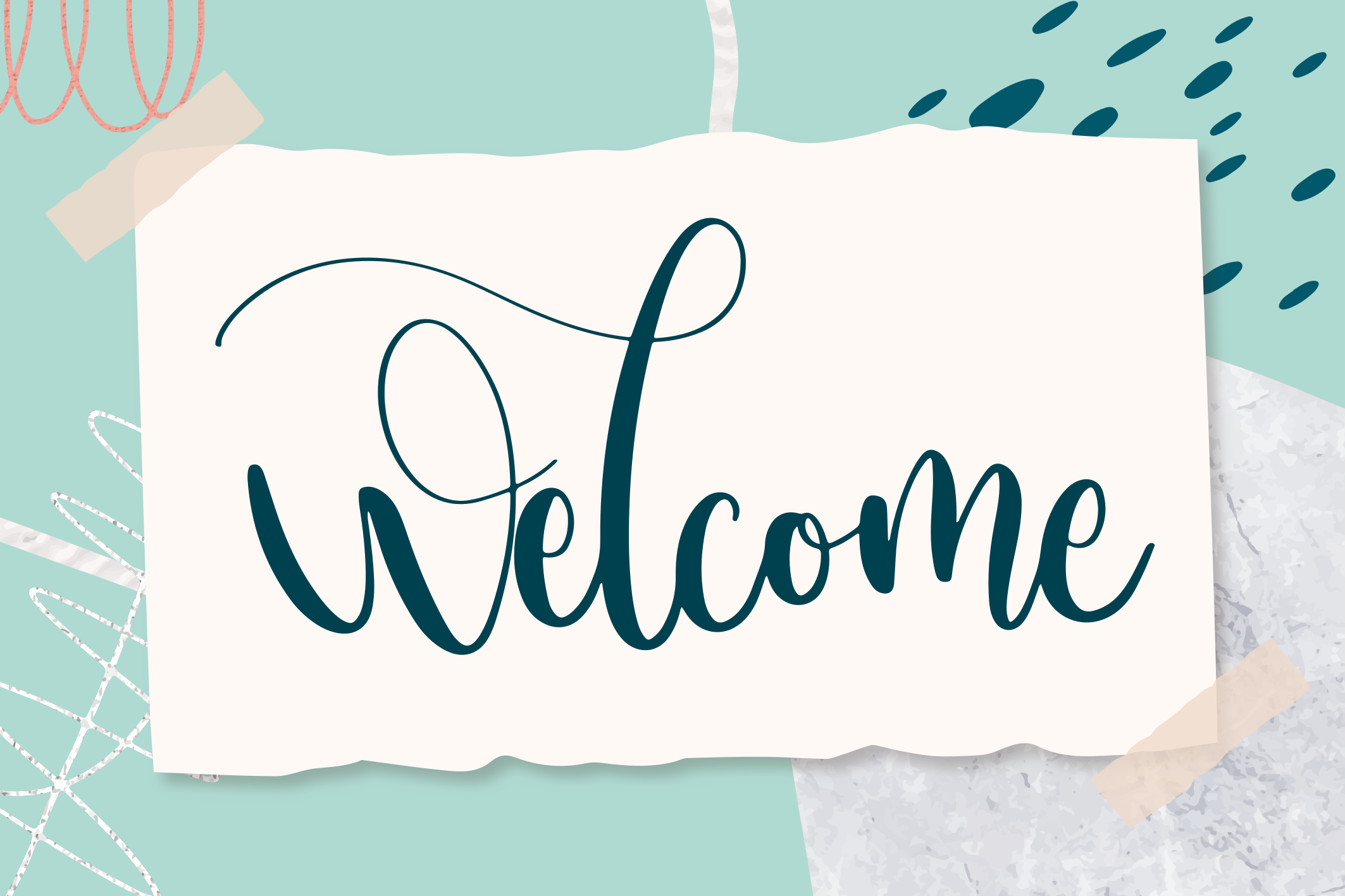 Tappeto vinile frase elegante testo d'ingresso - TenStickers