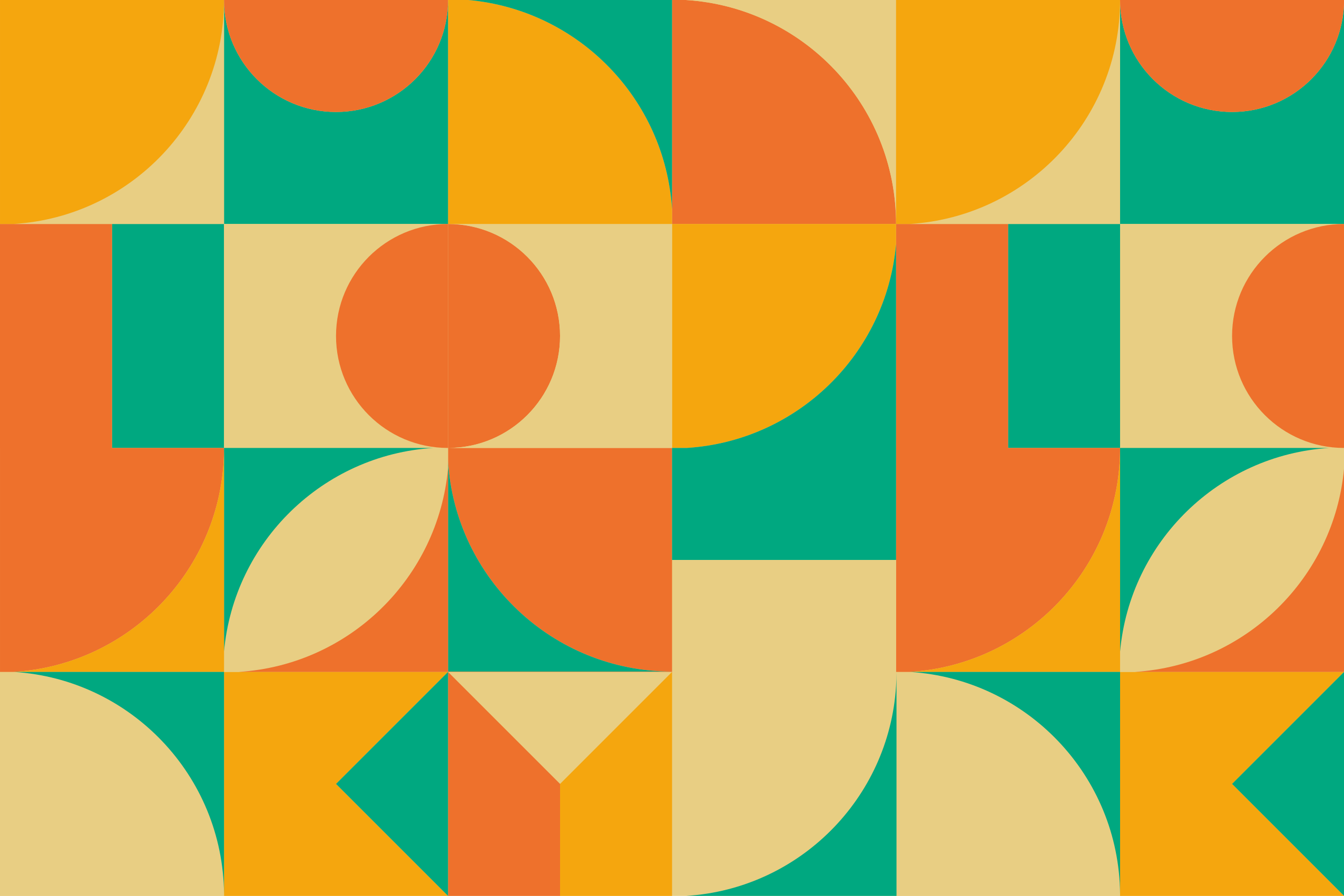 Tappeto vinile geometrico motivo geometrico colorato - TenStickers