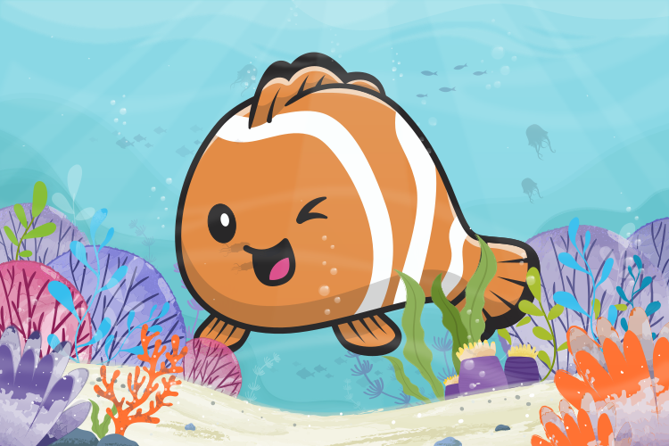 Tappeto vinile per bambini avventura acquatica animata - TenStickers