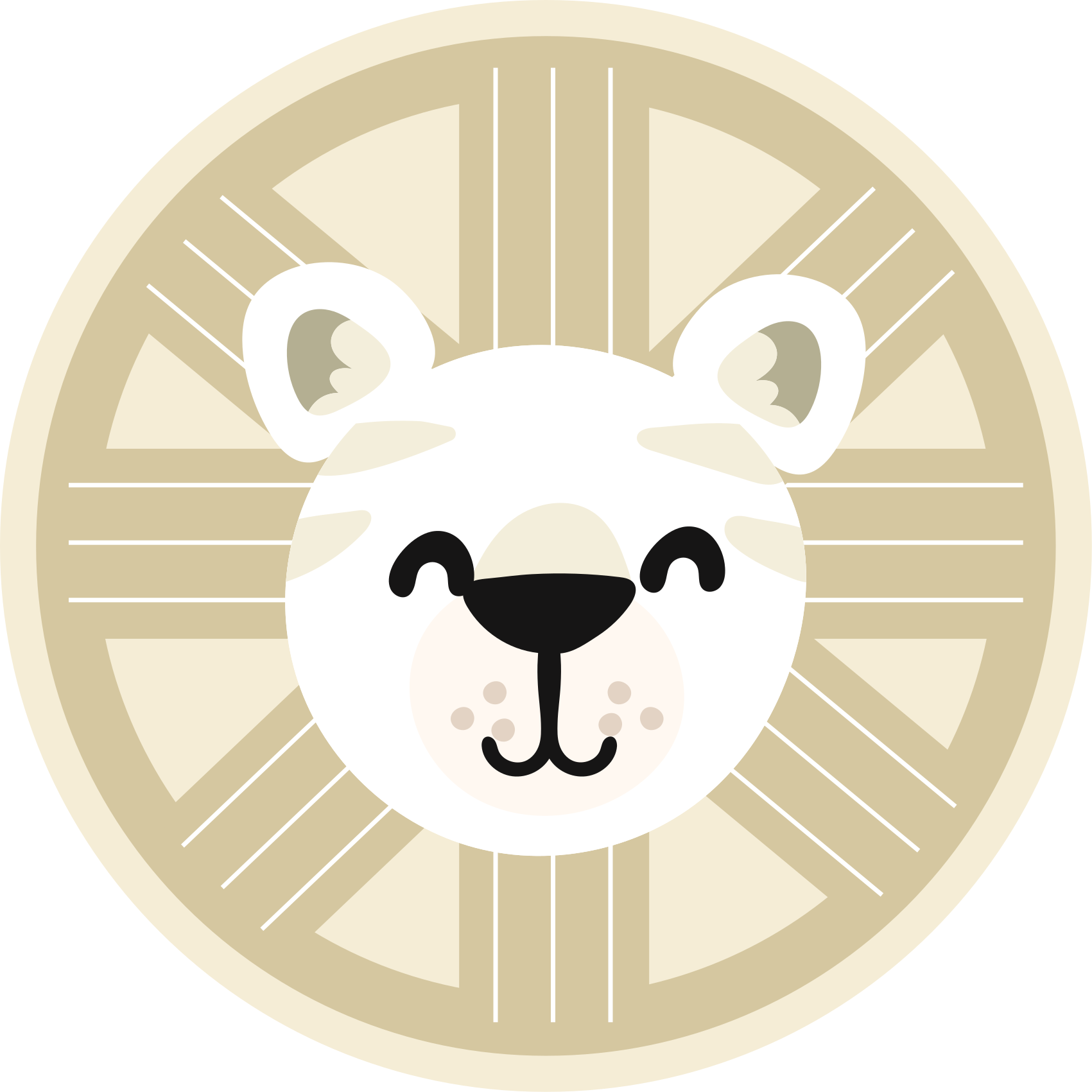 Tappeto vinile bebé grafica del leone sorridente - TenStickers