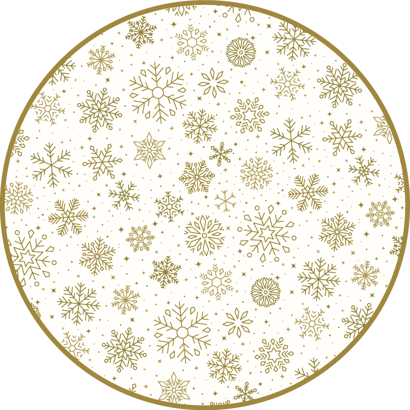 Tappeto Vinile Natale motivo a fiocchi di neve - TenStickers