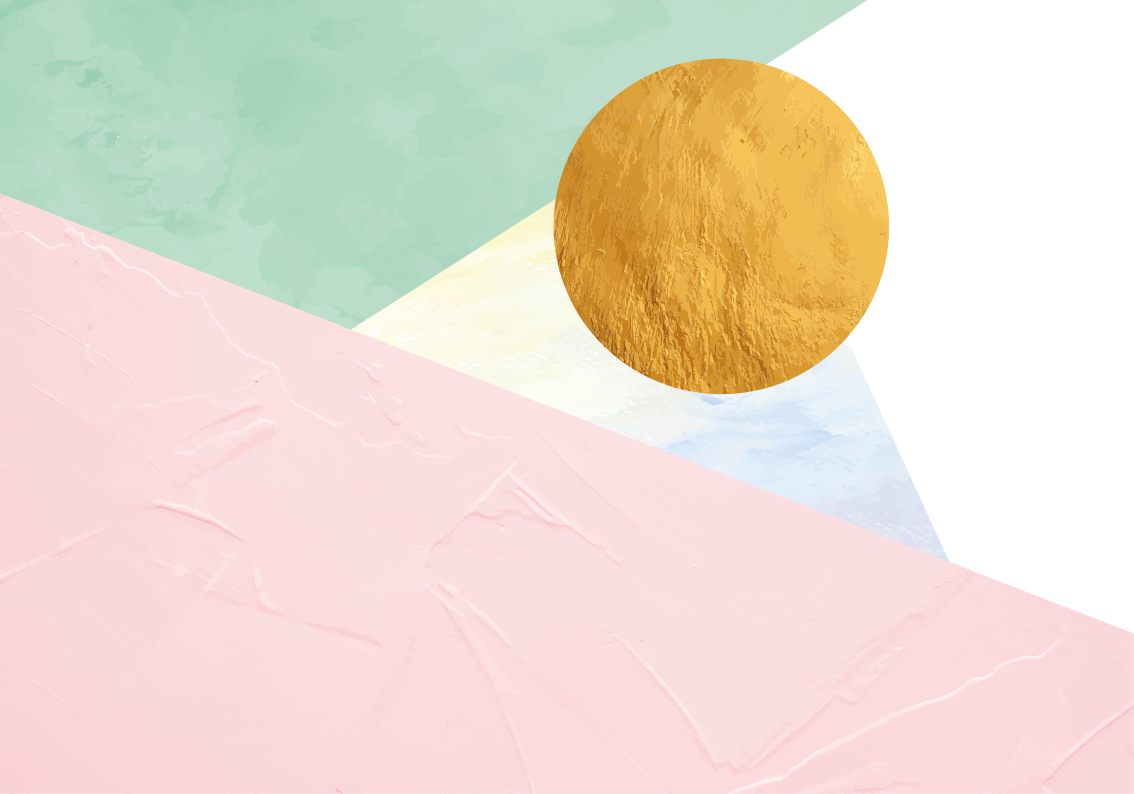 Tappeto vinile geometrico forme geometriche pastello - TenStickers