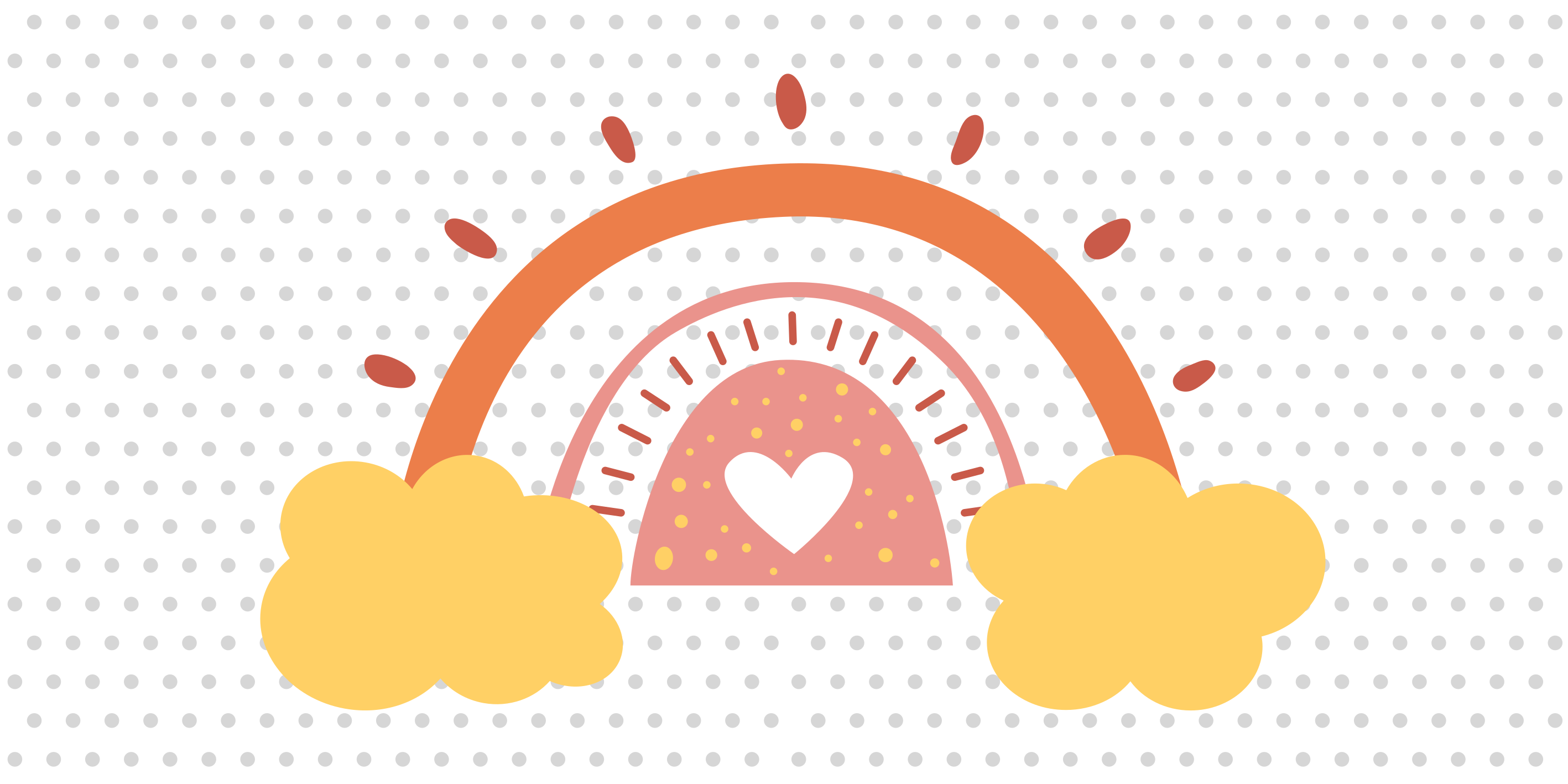 Tappeto vinile bebé paesaggio nuvoloso arcobaleno - TenStickers