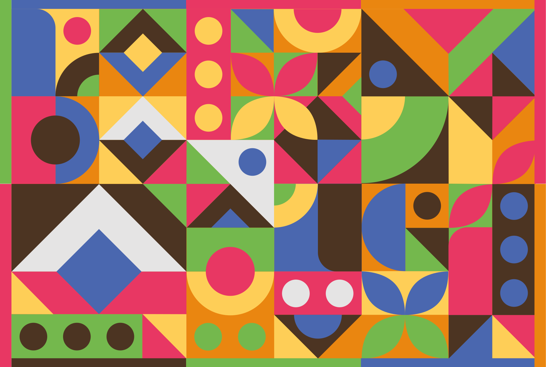 Tappeto vinile geometrico schizzi di forme geometriche - TenStickers