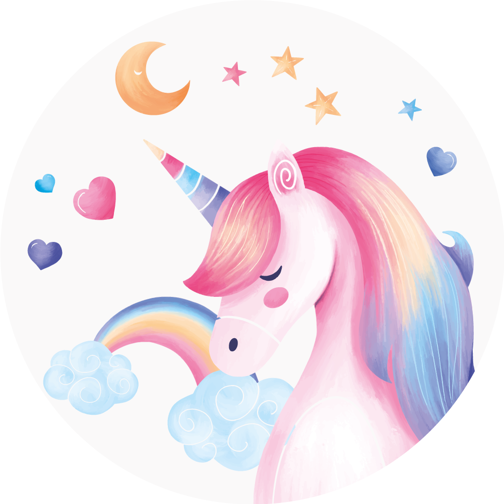 Tappeto vinile per bambini fantasia di unicorno - TenStickers