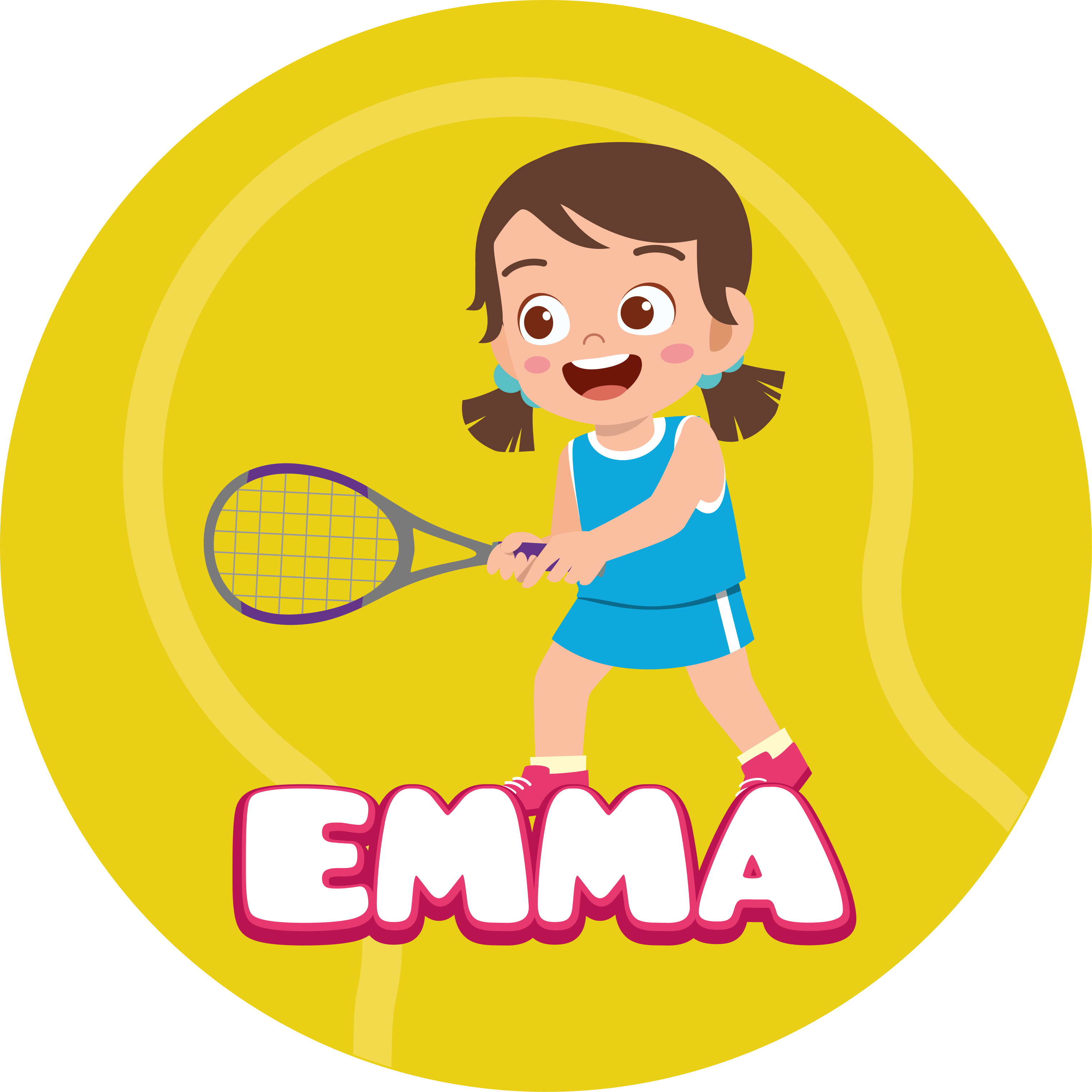 Tappeto vinile con nome tennis personalizzato - TenStickers