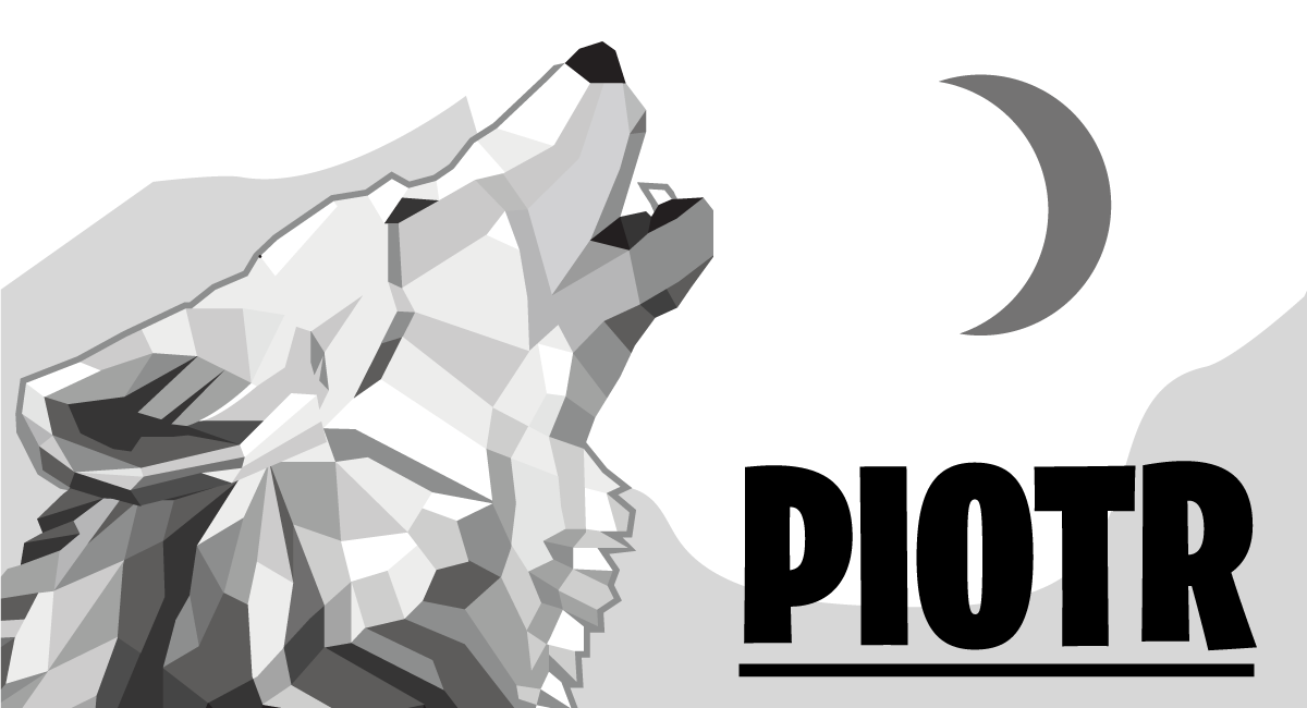 Tappeto vinile con nome lupo geometrico - TenStickers