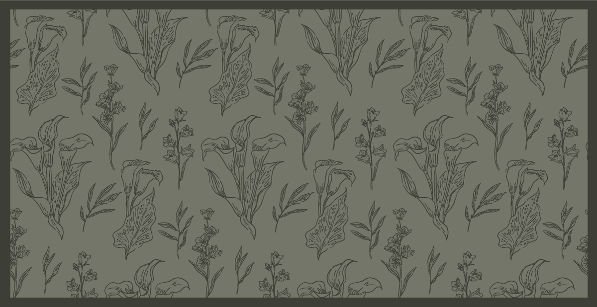 Tappeto vinile fiori illustrazioni botaniche - TenStickers