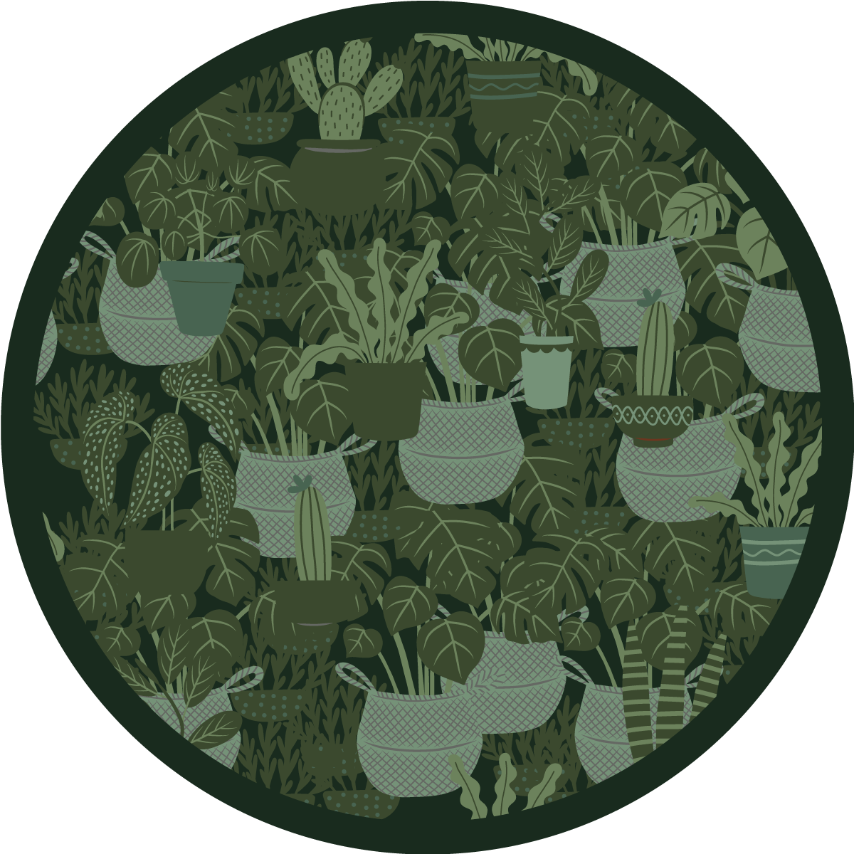 Tappeto vinile fiori illustrazione botanica - TenStickers