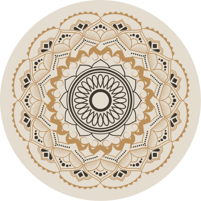 Tappeto vinile Mandala beige - TenStickers