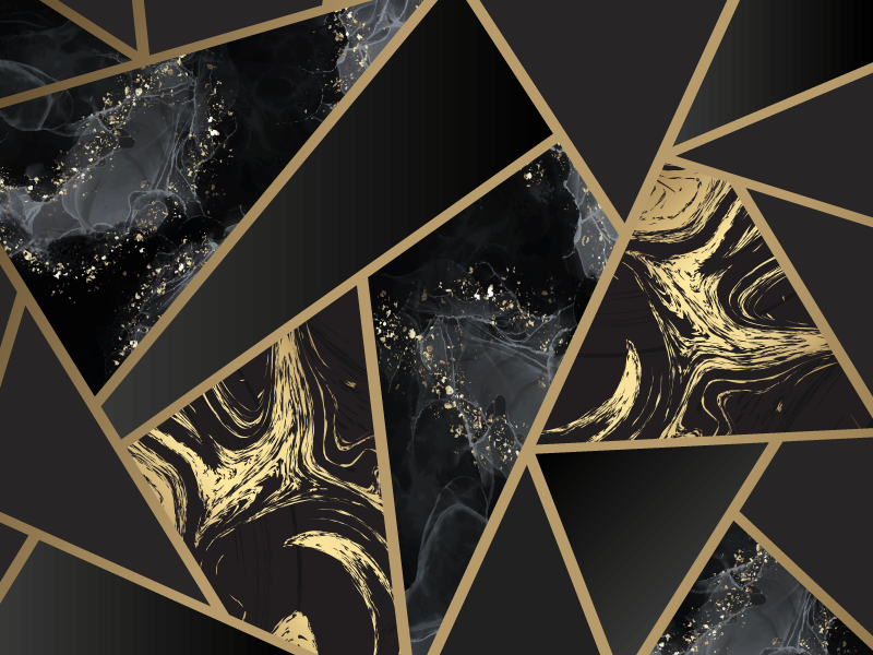 Tappeto vinile geometrico fusione geometrica del marmo - TenStickers