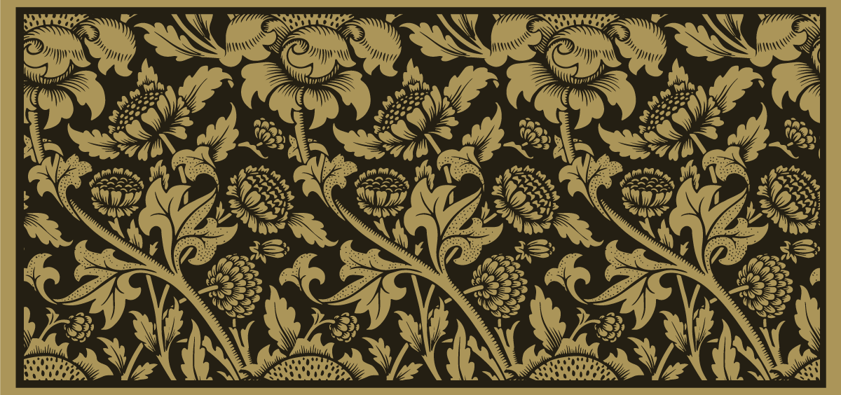 Tappeto in vinile motivo botanico toni marroni - TenStickers