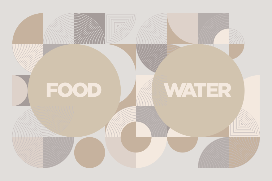 Tappeto in vinile acqua e cibo per cani - TenStickers