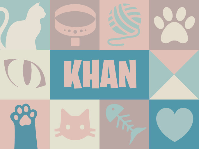 Tappeto in vinile con nome gatti personalizzato - TenStickers