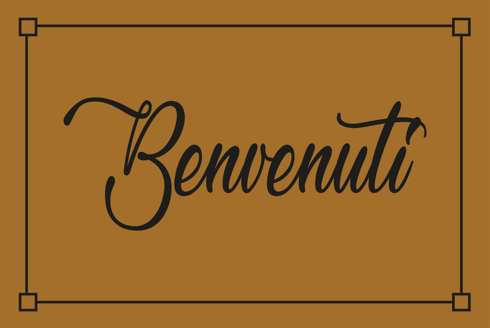 Tappeti in vinile con frasi e testo benvenuti - TenStickers