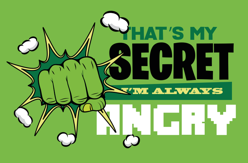 Tappeto in vinile Sono sempre arrabbiato - TenStickers