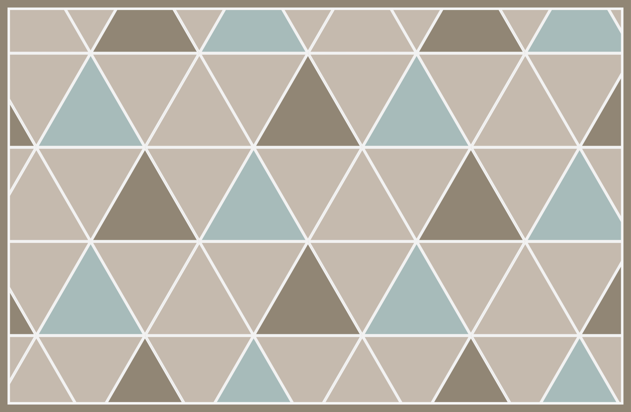 Tappeto in vinile stile nordico triangoli beige - TenStickers