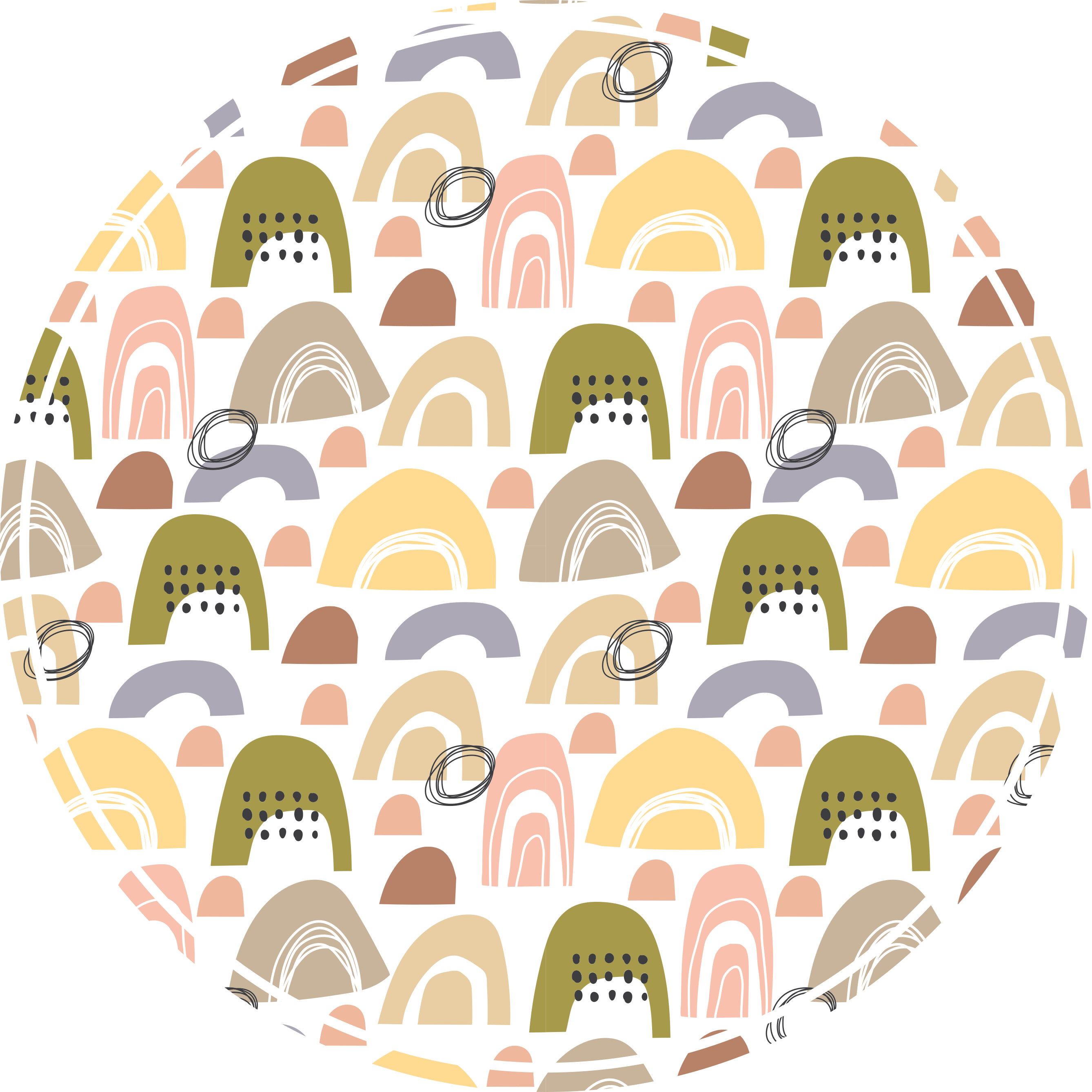 Tappeto in vinile stile arcobaleno nordico - TenStickers